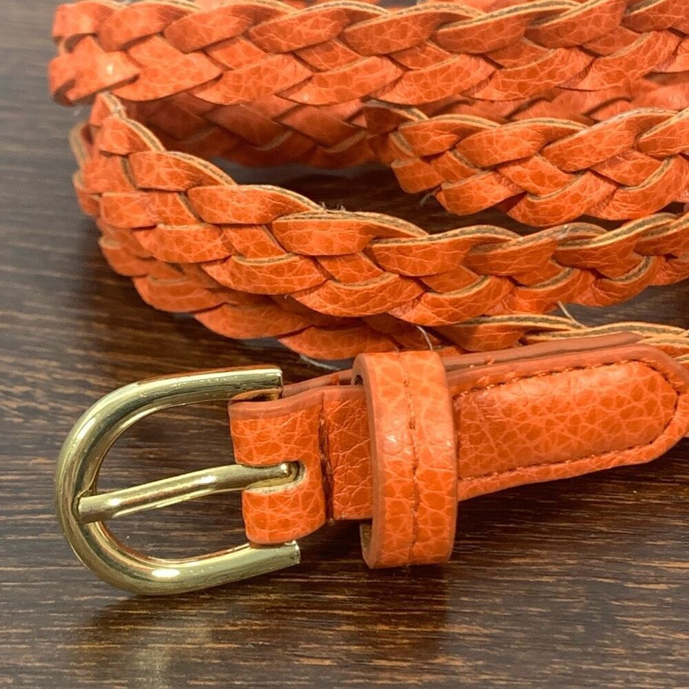 H&M Women Fine Pin Buckle Weave Braided Fashion Genuine Belt - Picture 4 of 4